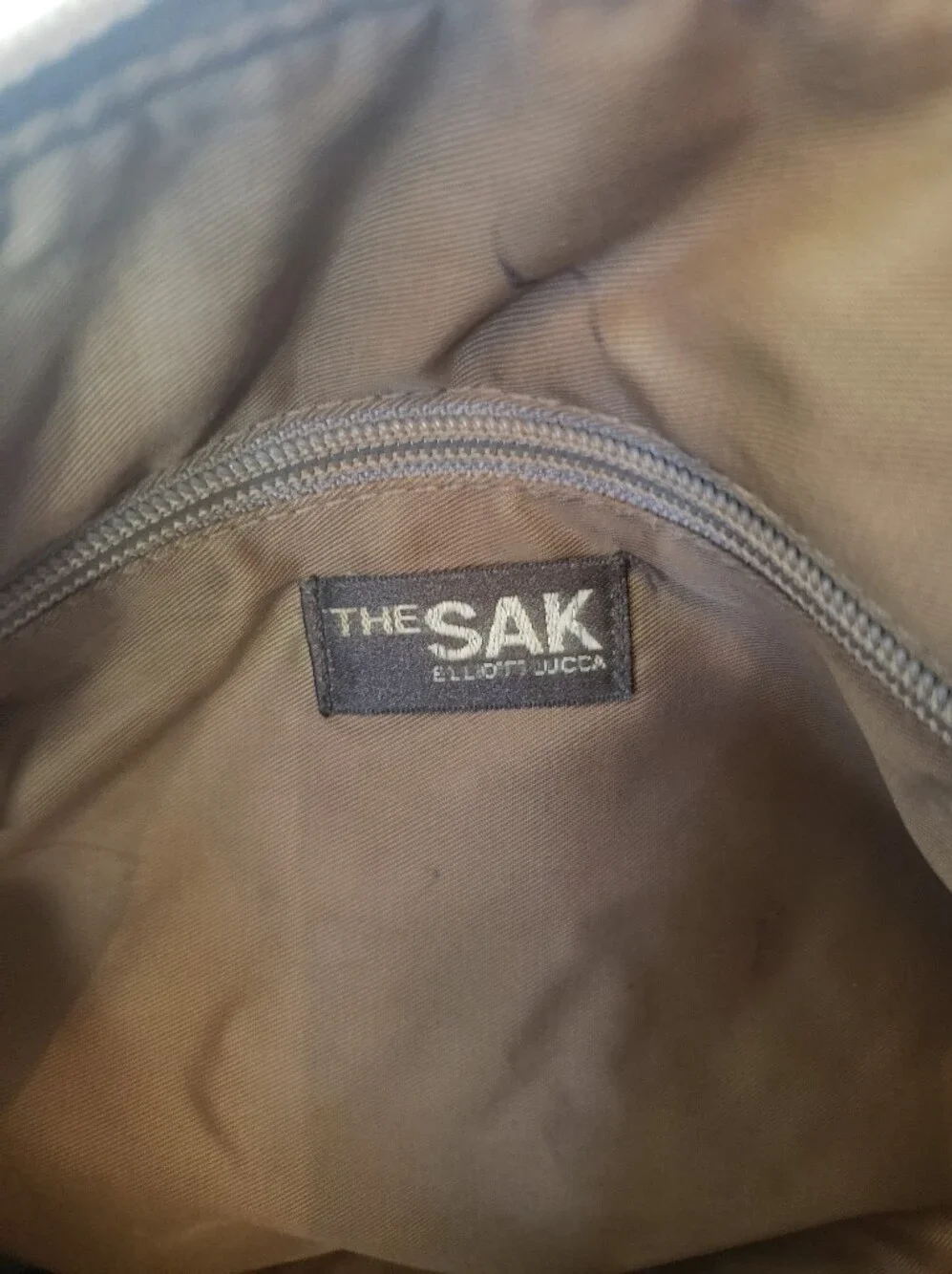 THE SAK Tan Crochet Hobo Shoulder Bag